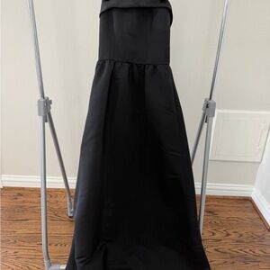 Amsale Black Strapless Gown